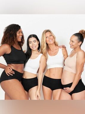 Pair of (2) Larken X Nursing + Hands-Free Pumping Bras Black + Sand